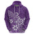 Polynesia Hoodie Plumeria Purple Curves LT7 - Polynesian Pride