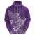 Polynesia Hoodie Plumeria Purple Curves LT7 - Polynesian Pride