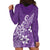 Polynesia Hoodie Dress Plumeria Purple Curves LT7 - Polynesian Pride