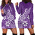 Polynesia Hoodie Dress Plumeria Purple Curves LT7 - Polynesian Pride