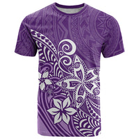 Polynesia T Shirt Plumeria Purple Curves LT7 Purple - Polynesian Pride