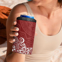 Hawaii 4 in 1 Can Cooler Tumbler Plumeria Red Curves