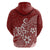 Polynesia Hoodie Plumeria Red Curves LT7 - Polynesian Pride