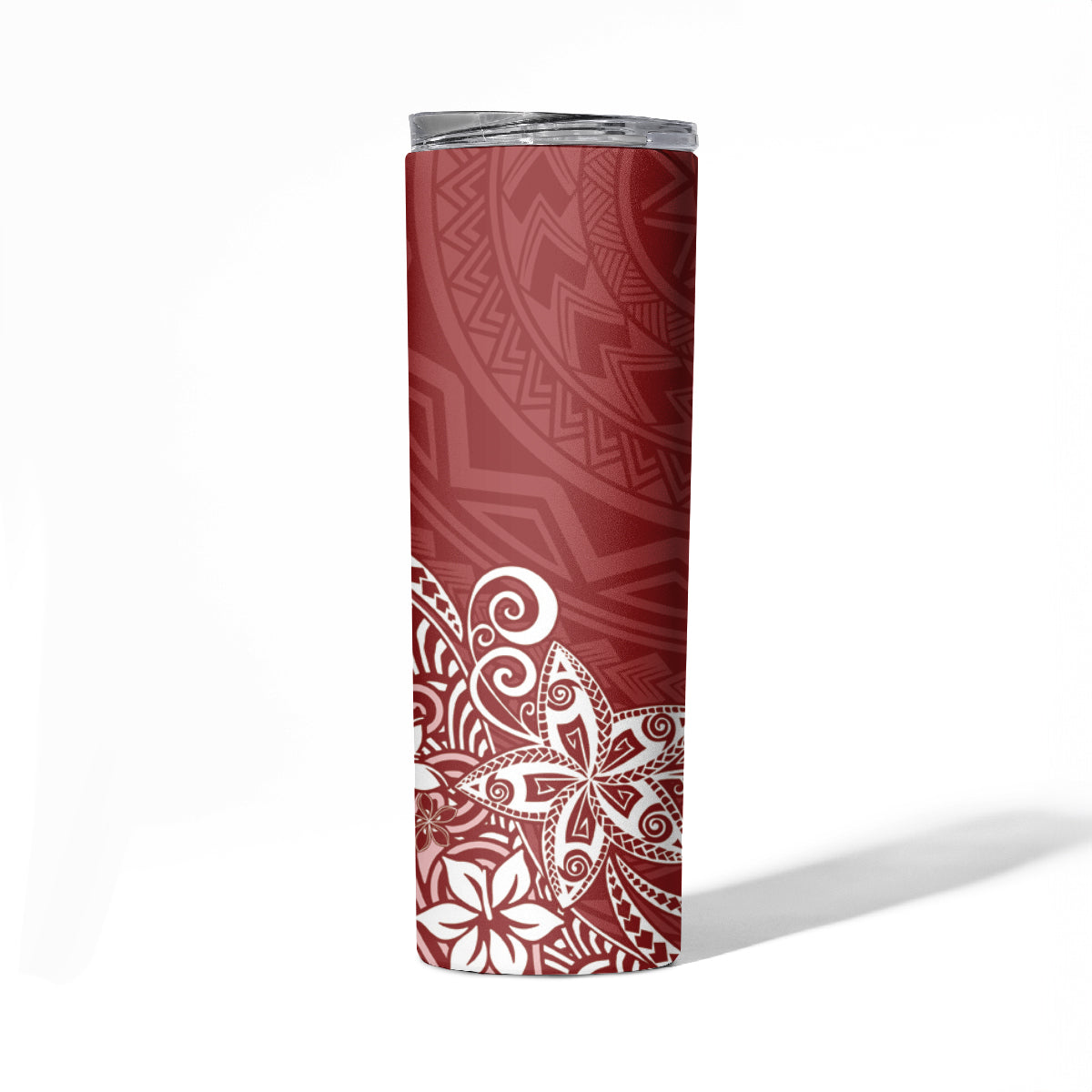 Hawaii Skinny Tumbler Plumeria Red Curves