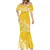 Polynesia Mermaid Dress Plumeria Yellow Curves LT7 - Polynesian Pride