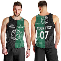 Personalised New Zealand Mix Ireland Rugby Men Tank Top Celtic Knot Mix Silver Ferns LT7 - Polynesian Pride