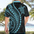 Polynesian Pride Hawaiian Shirt Turtle Hibiscus Luxury Style - Aquamarine LT7 - Polynesian Pride