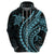 Polynesian Pride Hoodie Turtle Hibiscus Luxury Style - Aquamarine LT7 - Polynesian Pride