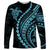 Polynesian Pride Long Sleeve Shirt Turtle Hibiscus Luxury Style - Aquamarine LT7 Unisex Aquamarine - Polynesian Pride