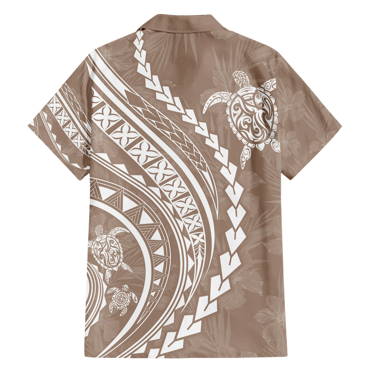 Hawaii Family Matching Outfits Polynesian Pride Summer Maxi Dress And Shirt Family Set Clothes Turtle Hibiscus Luxury Style - Beige LT7