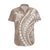 Polynesian Pride Hawaiian Shirt Turtle Hibiscus Luxury Style - Beige LT7 Beige - Polynesian Pride