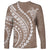 Polynesian Pride Long Sleeve Shirt Turtle Hibiscus Luxury Style - Beige LT7 - Polynesian Pride