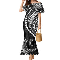 Polynesian Pride Mermaid Dress Turtle Hibiscus Luxury Style - Black LT7 Women Black - Polynesian Pride