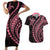 Polynesian Pride Couples Matching Short Sleeve Bodycon Dress and Hawaiian Shirt Turtle Hibiscus Luxury Style - Carnation Pink LT7 Carnation Pink - Polynesian Pride