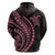 Polynesian Pride Hoodie Turtle Hibiscus Luxury Style - Carnation Pink LT7 - Polynesian Pride