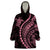 Polynesian Pride Wearable Blanket Hoodie Turtle Hibiscus Luxury Style - Carnation Pink LT7 One Size Carnation Pink - Polynesian Pride