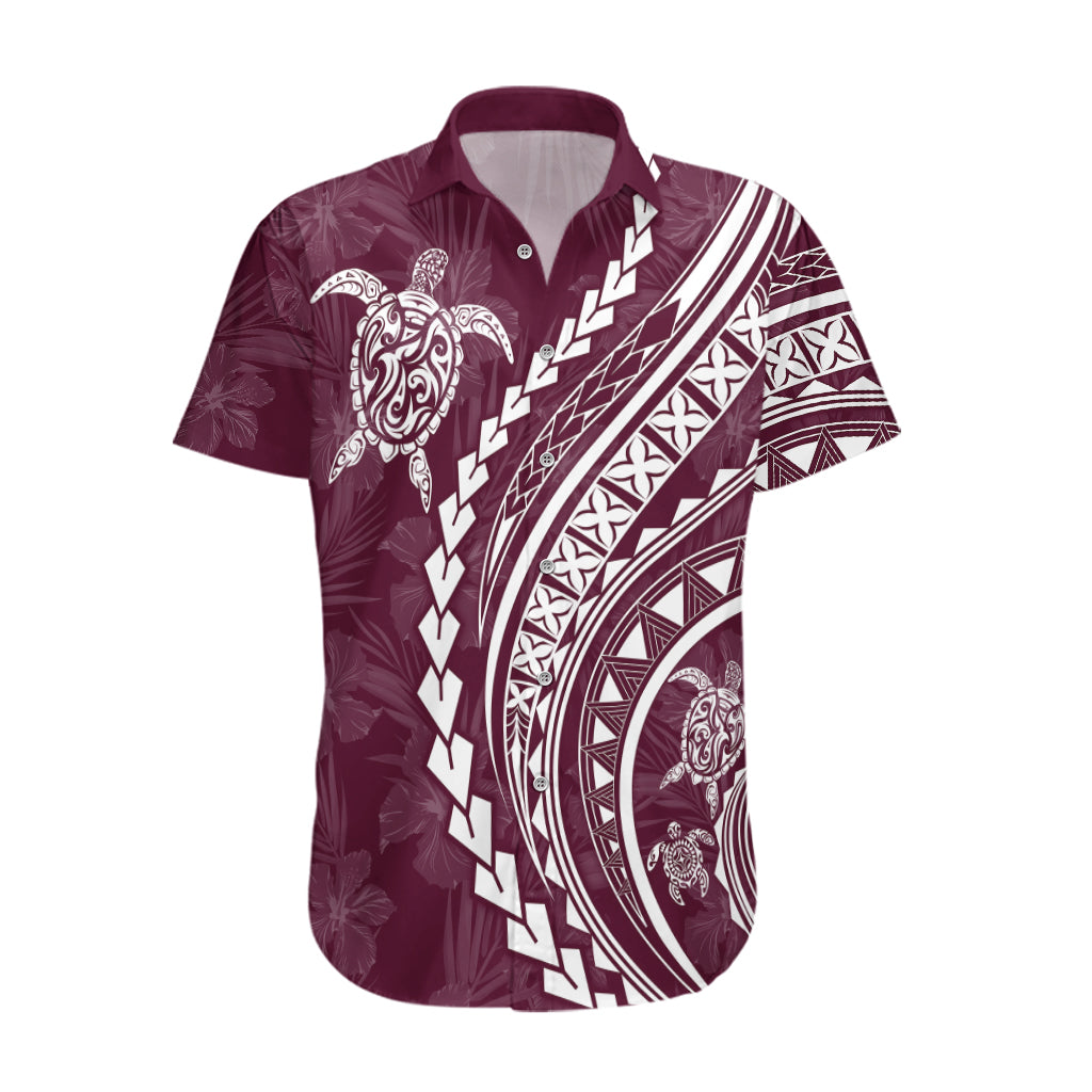 Polynesian Pride Hawaiian Shirt Turtle Hibiscus Luxury Style - Champagne LT7 Champagne - Polynesian Pride