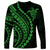 Polynesian Pride Long Sleeve Shirt Turtle Hibiscus Luxury Style - Green LT7 - Polynesian Pride