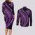 Polynesian Pride Couples Matching Long Sleeve Bodycon Dress and Long Sleeve Button Shirts Turtle Hibiscus Luxury Style - Lilac LT7 - Polynesian Pride