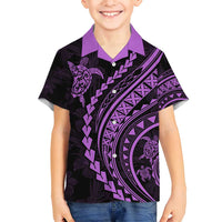 Hawaii Family Matching Outfits Polynesian Pride Summer Maxi Dress And Shirt Family Set Clothes Turtle Hibiscus Luxury Style - Lilac LT7