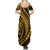 Polynesian Pride Summer Maxi Dress Turtle Hibiscus Luxury Style - Merigold LT7 - Polynesian Pride