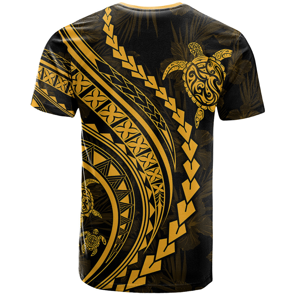 Polynesian Pride T Shirt Turtle Hibiscus Luxury Style - Merigold LT7 - Polynesian Pride