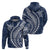 Polynesian Pride Hoodie Turtle Hibiscus Luxury Style - Navy LT7 - Polynesian Pride