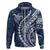 Polynesian Pride Hoodie Turtle Hibiscus Luxury Style - Navy LT7 - Polynesian Pride