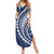 Polynesian Pride Summer Maxi Dress Turtle Hibiscus Luxury Style - Navy LT7 Women Navy - Polynesian Pride