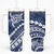 Polynesian Pride Tumbler With Handle Turtle Hibiscus Luxury Style - Navy