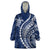 Polynesian Pride Wearable Blanket Hoodie Turtle Hibiscus Luxury Style - Navy LT7 One Size Navy - Polynesian Pride