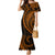 Polynesian Pride Mermaid Dress Turtle Hibiscus Luxury Style - Orange LT7 Women Orange - Polynesian Pride