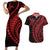 Polynesian Pride Couples Matching Short Sleeve Bodycon Dress and Hawaiian Shirt Turtle Hibiscus Luxury Style - Rose LT7 Rose - Polynesian Pride