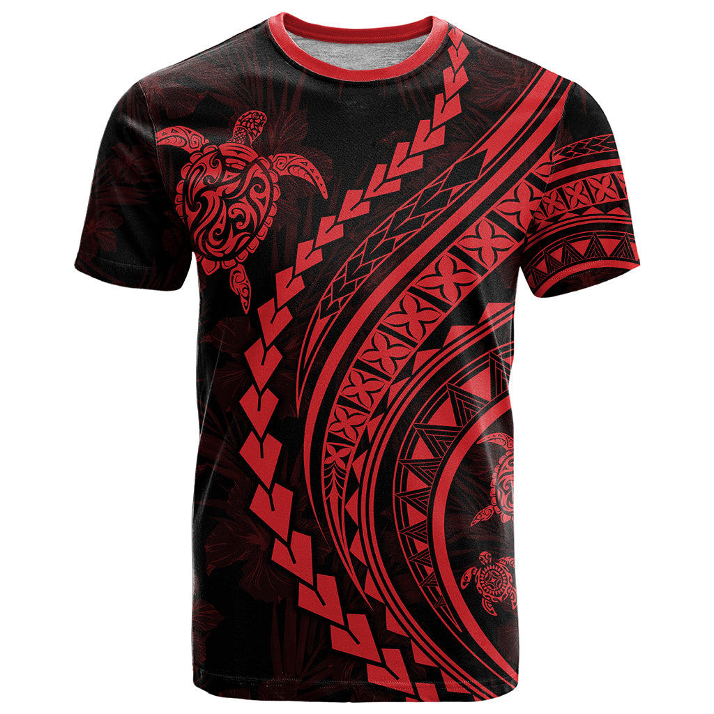 Polynesian Pride T Shirt Turtle Hibiscus Luxury Style - Rose LT7 Rose - Polynesian Pride