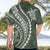 Polynesian Pride Hawaiian Shirt Turtle Hibiscus Luxury Style - Sage LT7 - Polynesian Pride