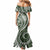 Polynesian Pride Mermaid Dress Turtle Hibiscus Luxury Style - Sage LT7 - Polynesian Pride