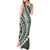 Polynesian Pride Tank Maxi Dress Turtle Hibiscus Luxury Style - Sage LT7 - Polynesian Pride