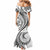 Polynesian Pride Mermaid Dress Turtle Hibiscus Luxury Style - White LT7 - Polynesian Pride