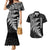 Personalised New Zealand Rugby Couples Matching Mermaid Dress and Hawaiian Shirt World Cup 2023 Silver Fern Champions LT7 Black - Polynesian Pride