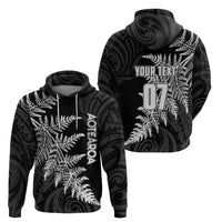 Personalised New Zealand Rugby Hoodie World Cup 2023 Silver Fern Champions LT7 - Polynesian Pride