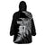 Personalised New Zealand Rugby Wearable Blanket Hoodie World Cup 2023 Silver Fern Champions LT7 - Polynesian Pride