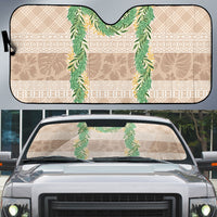 Hawai'i Paniolo Maile Twisted Lei Auto Sun Shade Almond Brown LT7 Brown - Polynesian Pride