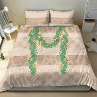 Hawai'i Paniolo Maile Twisted Lei Bedding Set Almond Brown LT7 - Polynesian Pride
