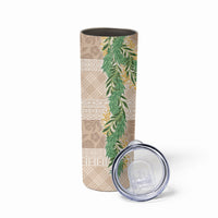 Hawai'i Paniolo Maile Twisted Lei Skinny Tumbler Almond Brown LT7 - Polynesian Pride