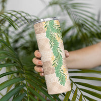 Hawai'i Paniolo Maile Twisted Lei Skinny Tumbler Almond Brown LT7 - Polynesian Pride