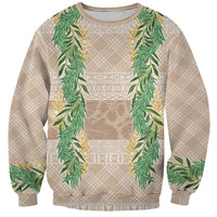 Hawai'i Paniolo Maile Twisted Lei Sweatshirt Almond Brown LT7 Unisex Brown - Polynesian Pride