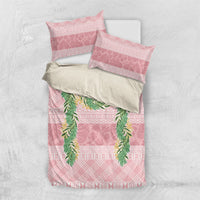 Hawai'i Paniolo Maile Twisted Lei Bedding Set Dusty Rose LT7 US Twin 172cm x 218cm Dusty Rose - Polynesian Pride