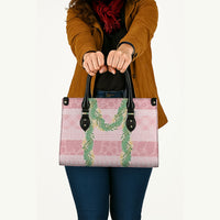Hawai'i Paniolo Maile Twisted Lei Leather Bag Dusty Rose LT7 - Polynesian Pride