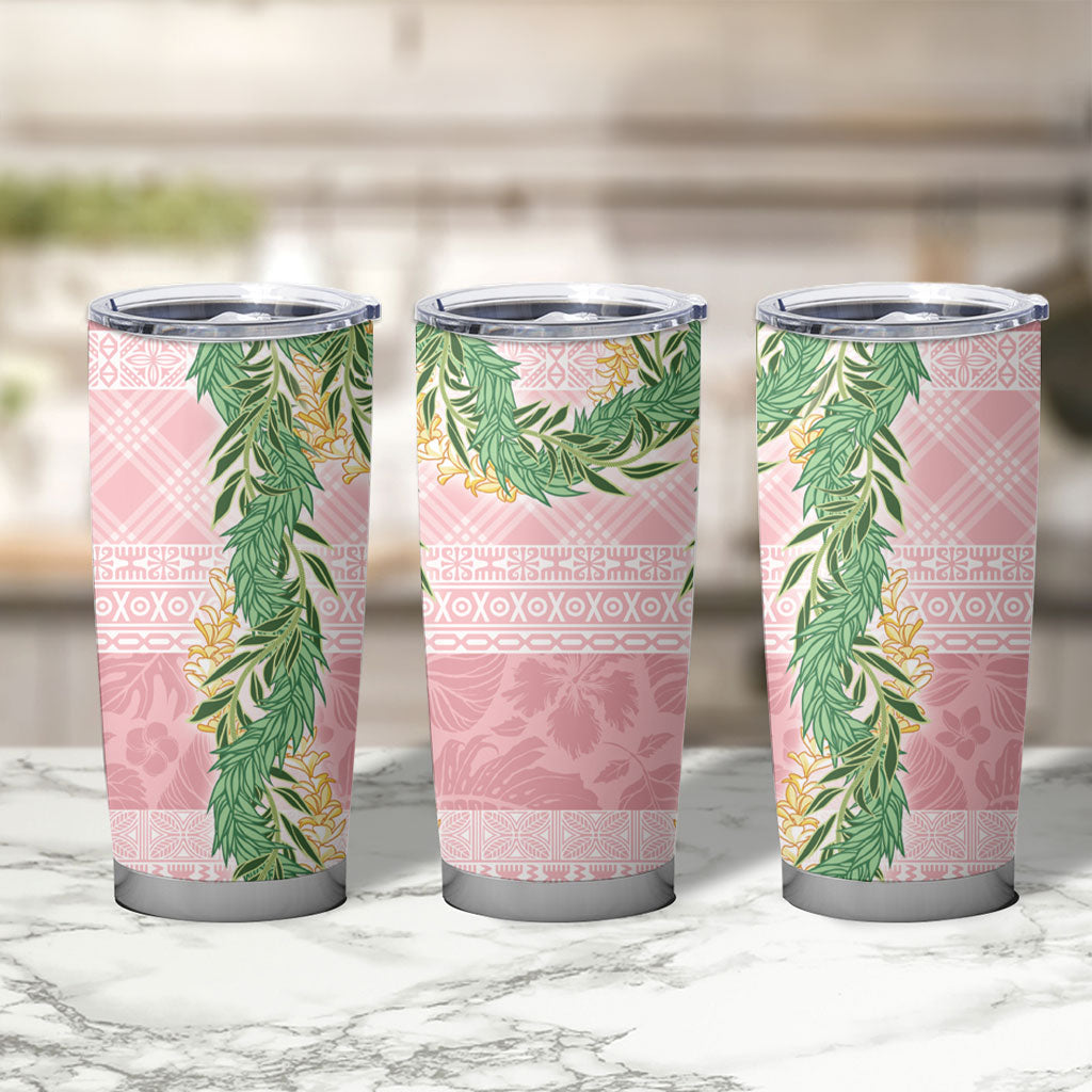 Hawai'i Paniolo Maile Twisted Lei Tumbler Cup Dusty Rose LT7 - Polynesian Pride
