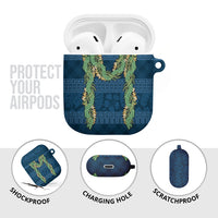 Hawai'i Paniolo Maile Twisted Lei AirPods Case Cobalt Blue LT7 - Polynesian Pride
